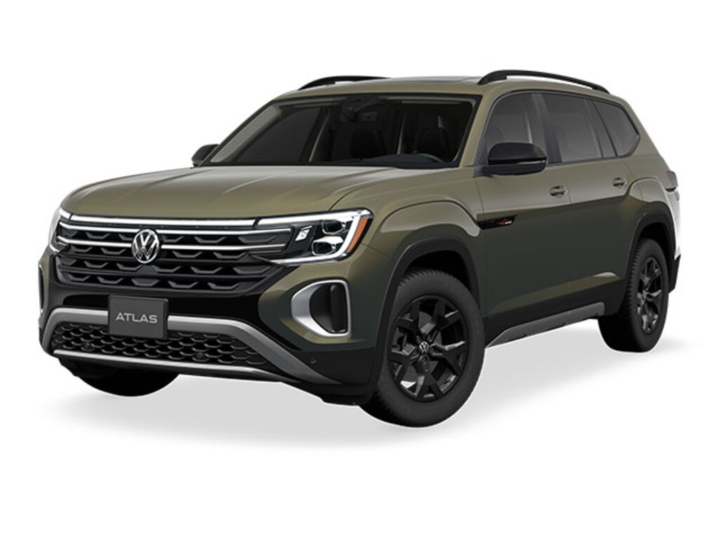 New 2025 Volkswagen Atlas SUV 2.0T Peak Edition Avocado Green Pearl For Sale in Reno NV Stock